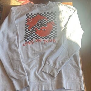 Graphic Crewneck Sweater - Light Gray